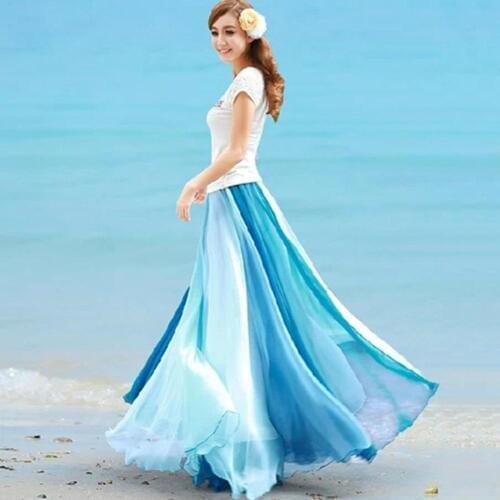 Swing fairy spell color mopping chest wrapped chiffon skirts plus size Women Summer Womens skirt