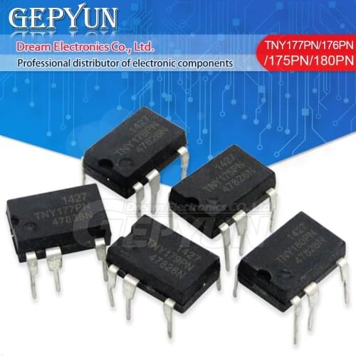 10pcs TNY180PN TNY180 DIP-7 TNY180P DIP TNY179PN TNY179 TNY178PN TNY178 TNY177PN TNY177 TNY176PN TNY176 TNY175PN TNY175