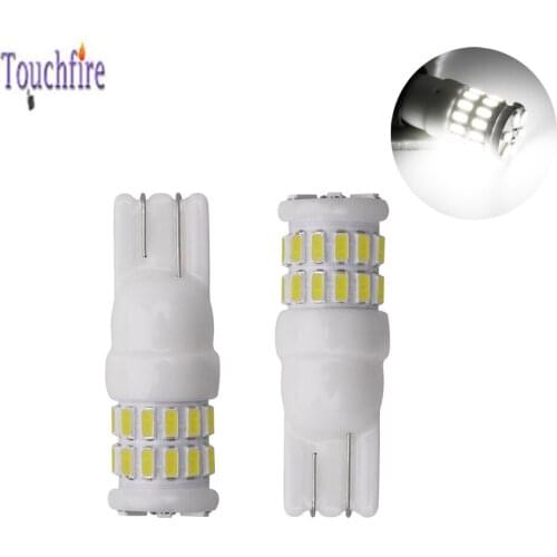 100pcs/Lot W5W 194 T10 Ceramics 3014-30SMD LED Car Bulb 6000K White 360 degree Wedge License Plate Lamp Dome Light 12V