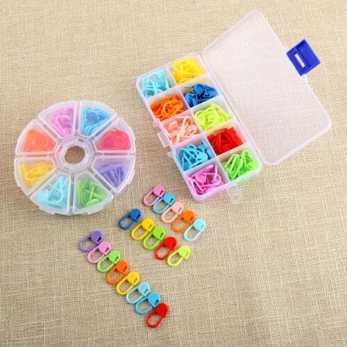 104/140pcs Knitting Weave Plastic Crochet Craft Locking Stitch Needle Clip Markers Holder