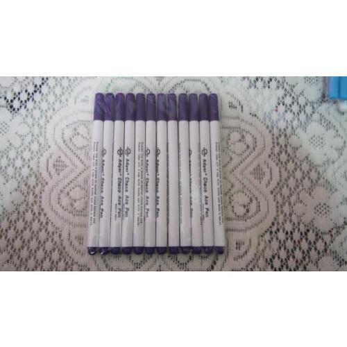 12pcs/lot Purple Color Water Erasable Pen DIY Ink Markers Pen Fabric Marker Pen For Cross Stitch Kits Needlework Tools