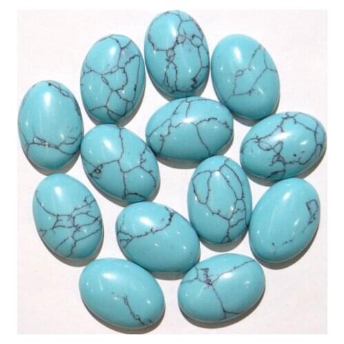 13x18mm Natural Stone Quartz Crystal Turquoises lapis Oval Cabochon pendant for diy jewelry making Necklaces Accessories30pc A3