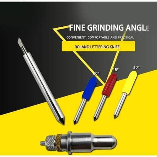 15pcs 30/45/60 Mixed Degree Ttungsten Steel Blades Blade Holder For Roland Vinyl Cutter
