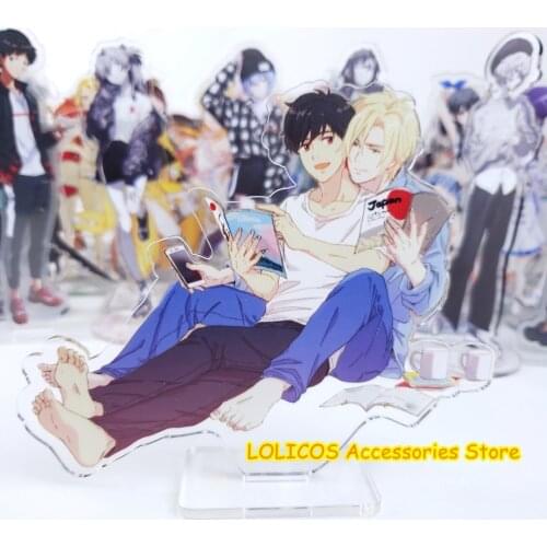 15CM Anime BANANA FISH Ash Lynx Okumura Eiji Double Side Acrylic Stand Figure Model Plate Base Desk Decor Xmas Gifts Cosplay