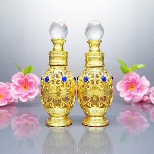 5ML 1Piece Superior Qualtiy Elegant Perfume Dropper Vial Bottle,Gold High Class Cosmetic Essential Oil Container n Glass Pipette