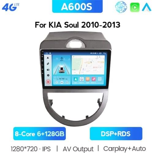 Carplay 6G+128G Android 10 RDS For Kia Soul AM 2008-2011 Car Radio Multimedia Video Player Navigation GPS 2 Din Dvd Built-in BT