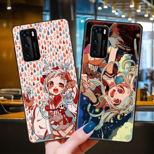 Phone Case For Huawei P40 P30 P10 P20 Lite P Smart Z 2019 Pro Black Cover Prime Tpu Coque Soft Bumper Fashion Anime Cute Girl