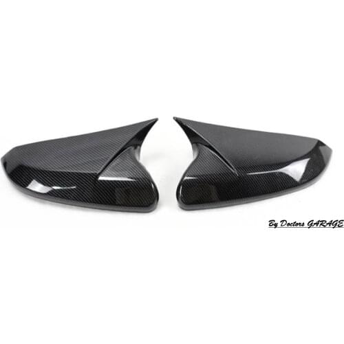 Bat Mirror Cover For Honda Civic FC5-FK7 Carbon Glossy Black Wing Case Covers Body Kit Rearview Auto Car Styling Accessory