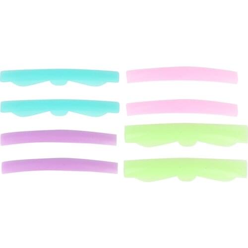 8Pairs Silicone Eyelash Perm Pad Colorful Recycling Lashes Rods Shield Lifting 3D Eyelash Curler Accessories Applicator Tools