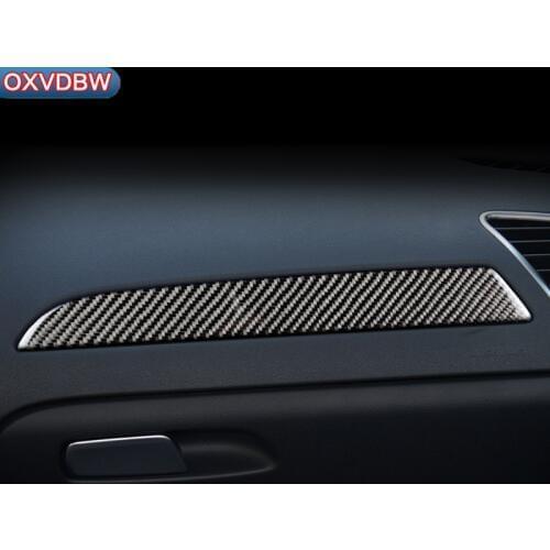 For Audi A4 B8 LHD RHD Accessories Car Interior styling stickers Cover Carbon Fiber Copilot dashboard trim panel Styling