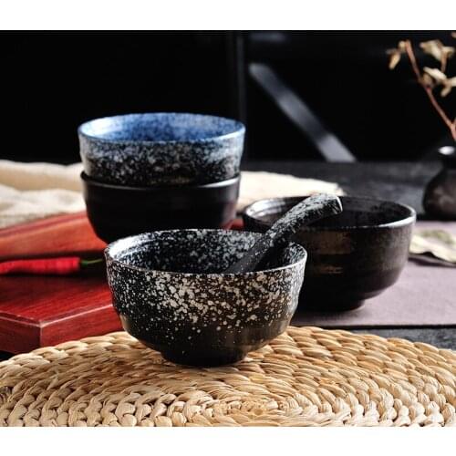 Household Japanese-style eating small bowl ceramic tableware set small soup bowl dipping rice bowl