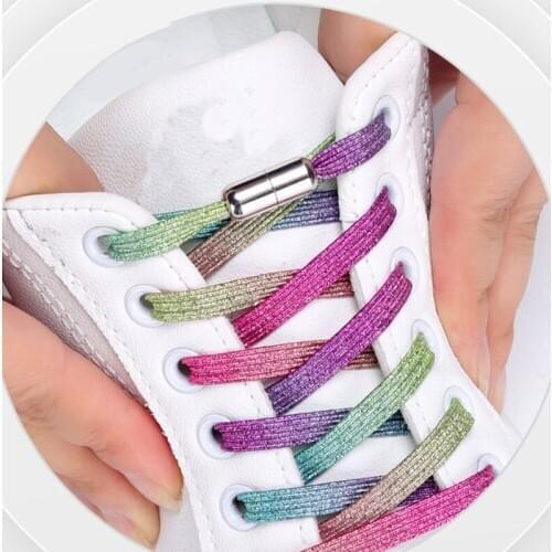 1 Pair Lazy Shoelaces Unisex No Tie Elastic Shoelace Magnetic Shoe Laces Locking Shoe Laces For Kid Sneakers Shoes String Unisex