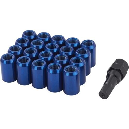 20pcs 32mm Length Car Wheel Nuts Hexagon 20mm M12*1.25 M12*1.5 Lug Nuts JDM Racing Accessories Aluminum Taper Conical Seat