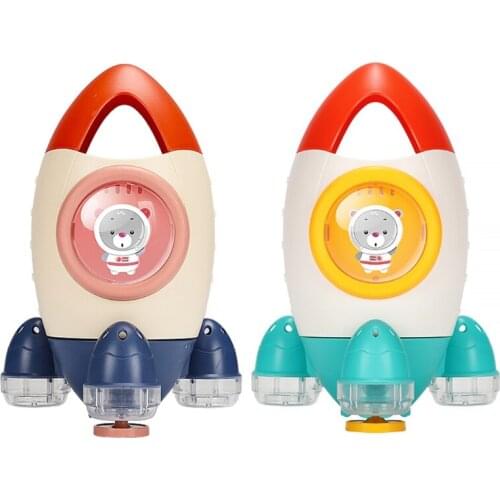 Spray Toys-rotate Rocket with 3 Engines , Sprinkler Shower Bathtub Toys for Toddlers Kids Boys Girls,fun Bath Toys