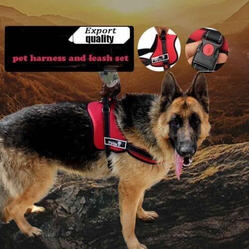 Dog Harness And Leash Set No Pull Dog Harnesses Service German Shepherd Molle Chest Harness Vest For Hunting Tactical Military