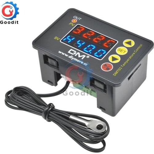 DMT01 Microcomputer Temperature Controller DC 12V 24V AC 110V-220V Digital Display Temperature Controller 240W 480W 2200W