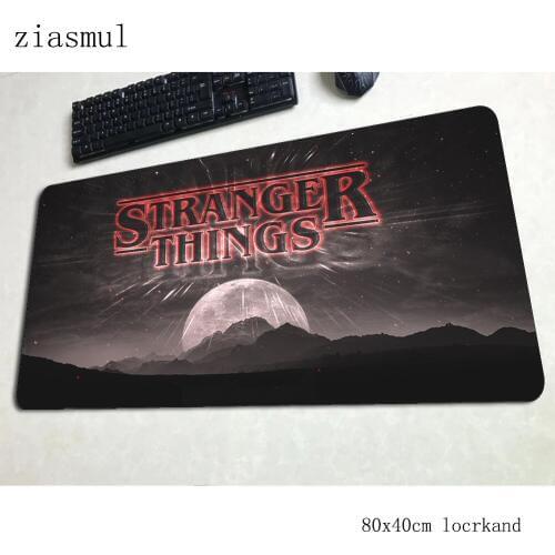 Stranger things mousepad 80x40cm HD print Computer mouse mat gamer gamepad pc big gaming mousemat desk pad office padmouse