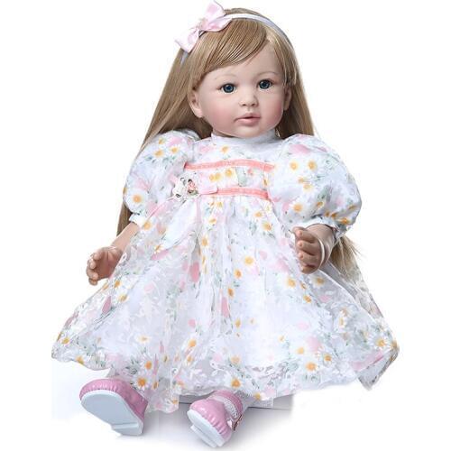 Adoras princess reborn toddler girl doll 24" 60cm long hair bebe reborn alive baby dolls unique gift reborn toys gift l.o.l