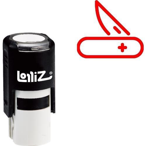 LolliZ Swiss Army Knife Self-Inking Rubber Stamp - Modern Symbol Series