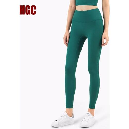 HGC Leggings Sport Femme Sexy Fitness Yoga Pants High Waist Squat Proof Elastic Quick Dry GYM Tights Running Workout Capris