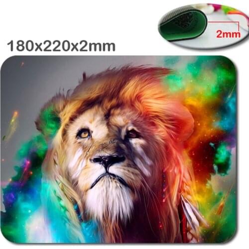 Mairuige Customized Colorful Lion Rectangular Mouse Pad, The Size Is 220mm * 180mm * 2mm or 29MM * 25MM * 2Mm
