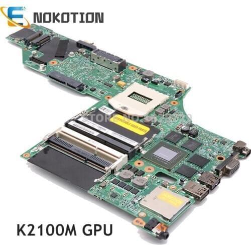 NOKOTION Laptop Motherboard For Lenovo Thinkpad W540 LKM-1 WS MB 48.4LO13.021 FRU 04X5293 K2100M 04X5301 04X5333 04X5325 04X5317