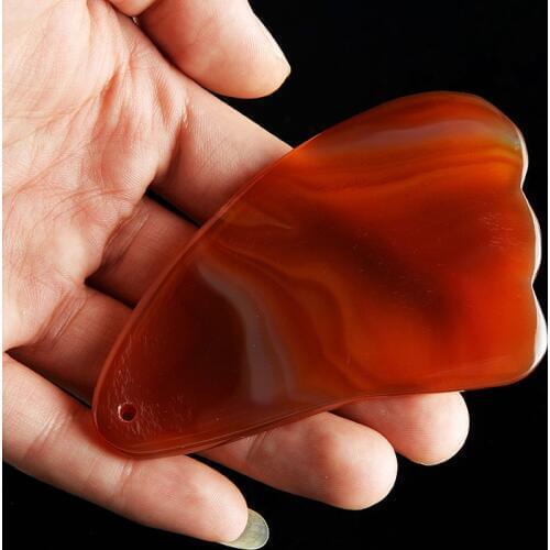Natural Stone Gua Sha Skin Massage traditional Healing Reiki Medicine Scraping Tool SPA Beauty Health Free pouch