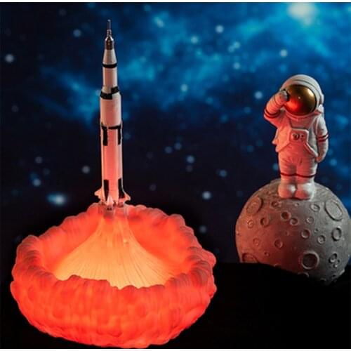 2019 New Dropshipping Space Shuttle Lamp and Moon lamps In Night Light By 3D Print For Space Lovers Rocket Lamp