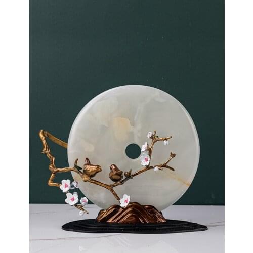 New Chinese style jade Peace buckle Desktop furnishing articles home decoration accessories modern home decore classical