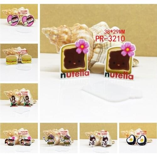 2017 new arrival Free shipping 30 pcs/lot printed resin planar flat-back resins for Hair Bow Decoration PR3054