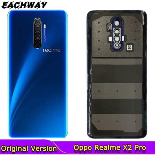 Original 6.5 Inch for Oppo Realme X2 Pro X2Pro Back Battery Cover Door Housing Case+Rear Glass Camera Lens For Realme X2 Pro