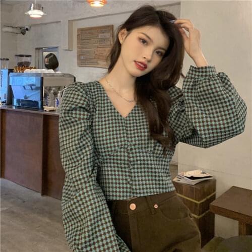 Pengpious Women's Plaid Shirts