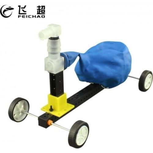 Assembly Fun-DIY Science Experiment Equipment Balloon Powered Trolley Vehicle Car Model Educational Toys For Students