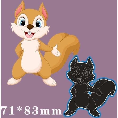 71*83mm A LITTLE SQUIRREL Metal Cutting Dies and Stamps Stencil for DIY Scrapbooking Photo Album Embossing Paper Card