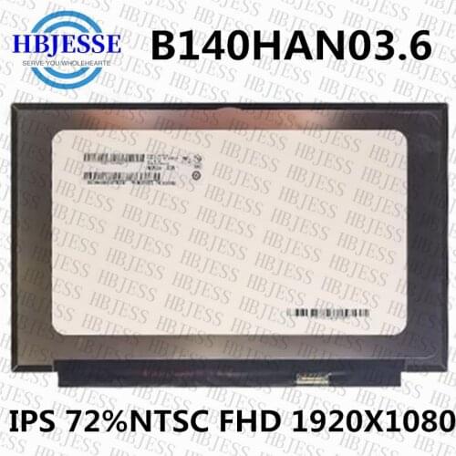 Test well 14.0" B140HAN03.6 IPS FHD 1920XX1080 72%NTSC 30pin eDP 300 cd/m² Laptop Matrix Replacement LCD LED Screen Panel