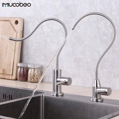 Single Handle Drinking Water Faucet Kitchen Stainless Steel Filter Tap For Water Filtration System