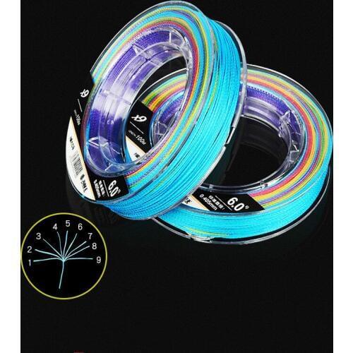 9 Strands 100M Super Strong Braided Wire Fishing Lines 6-100LB 0.8-80 PE Material Multifilament Carp Fishing For Fish Rope Cord