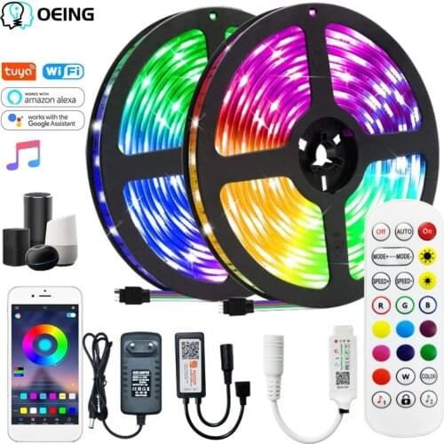 Led Strip Lights Luces Fita 30m TUYABluetooth Wifi Controller 5050 Decoratie Backlight Lamp Nachtlampje Lichtgevende String