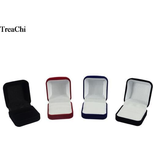 4 Colors Available Wedding Ring Jewelry Box Earring Gift Box Bulk Ring Earring Packing Storage Organizer Box 5*5.8*3.5cm
