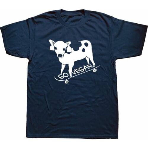 Skateboarding Vegan Vegetarian Funny Unisex Graphic Fashion New Cotton Short Sleeve T Shirts O-Neck Harajuku T-shirt