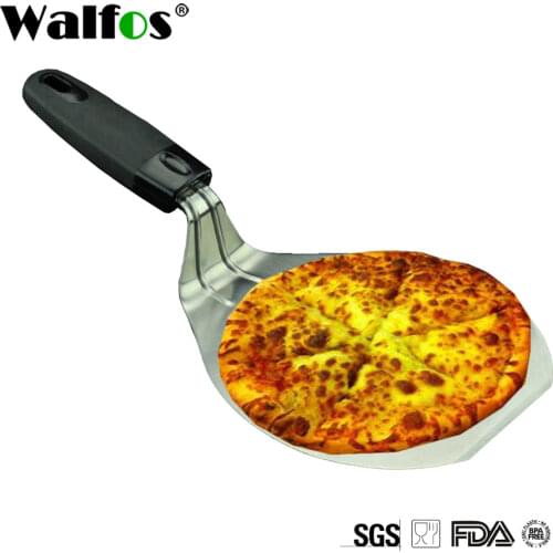 WALFOS Brand plastic Handle food grade Stainless Steel Cake Lifter Pizza Spatula Pizza Peel cake server