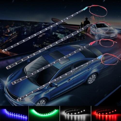 1 PC Car 15LED/30cm waterproof LED Strip 3528 12V DC SMD High Power Flexible LED Autobike Strips,white/blue/red/greenHot