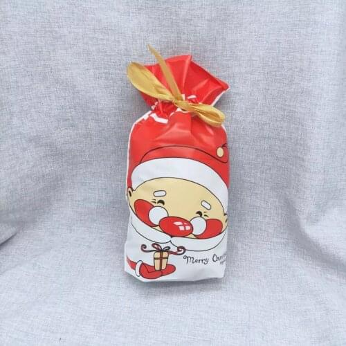 10pcs/lot 2021 New Merry Christmas Gift Bags Santa Claus Xmas Tree Packing Bags Candy Bags For Merry Christmas Navidad