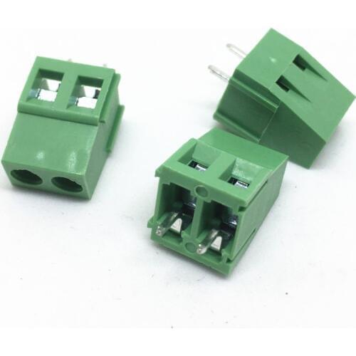 100pcs/lot KF128-5.0-2P PCB Screw Terminal Block Connector KF128-2P pitch:5.0MM/0.2inch Green Connection terminal block 2Pins