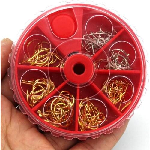 121Pcs/Set Strong Carbon Steel Assorted Size Fishhook Fishing Hooks Tackle Fishing Tool Accessories