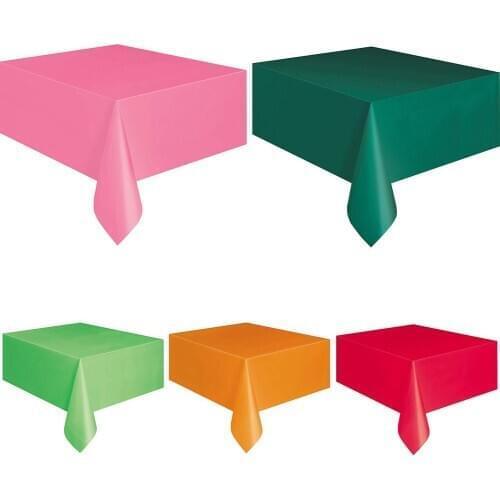 137x183cm Disposable Plastic Solid Color Table Cover Party Catering Tablecloth Party Decor Supplies Wedding Birthday Gift