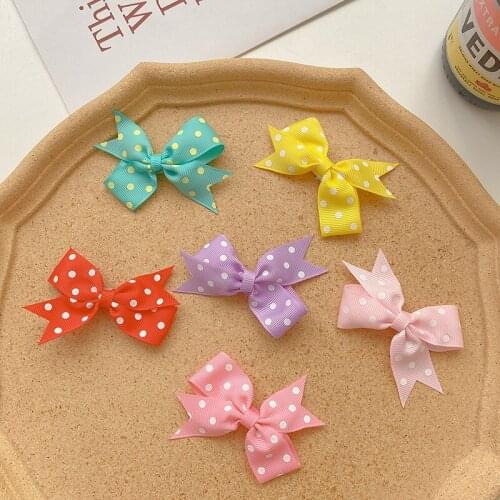 2 Pcs/Set New Children Cute Candy Dot Bow Ornament Hair Clips Baby Girls Lovely Alloy Barrettes Hairpins Kids Hair Accessories