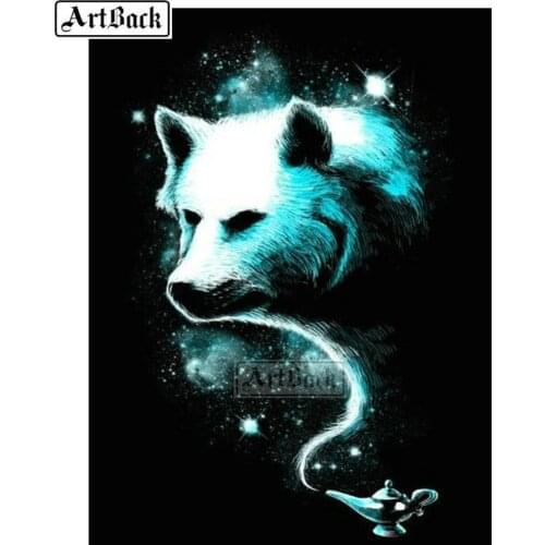 Full Square Animal 5d Diy Diamond Painting Wolf Diamond Embroidery 3d Mosaic Sewing Art Gift ARD407