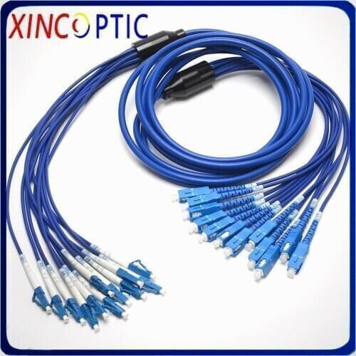 SM 12core 150M Armored Patch Cord 12 cores 150M Singlemode G652D/G657A PVC Jacket SC LC FC 12 fiber Optical Fiber Jumper Cable