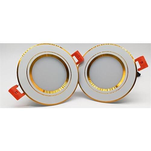 Free Shipping LED Spot Light Lamp Dimmable 6W High Power Fog-proof light Gold Shell Aluminum LED Bulb Warm/ Cool White AC90-260V